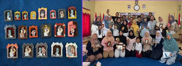 Peserta pelatihan dan hasil karyanya